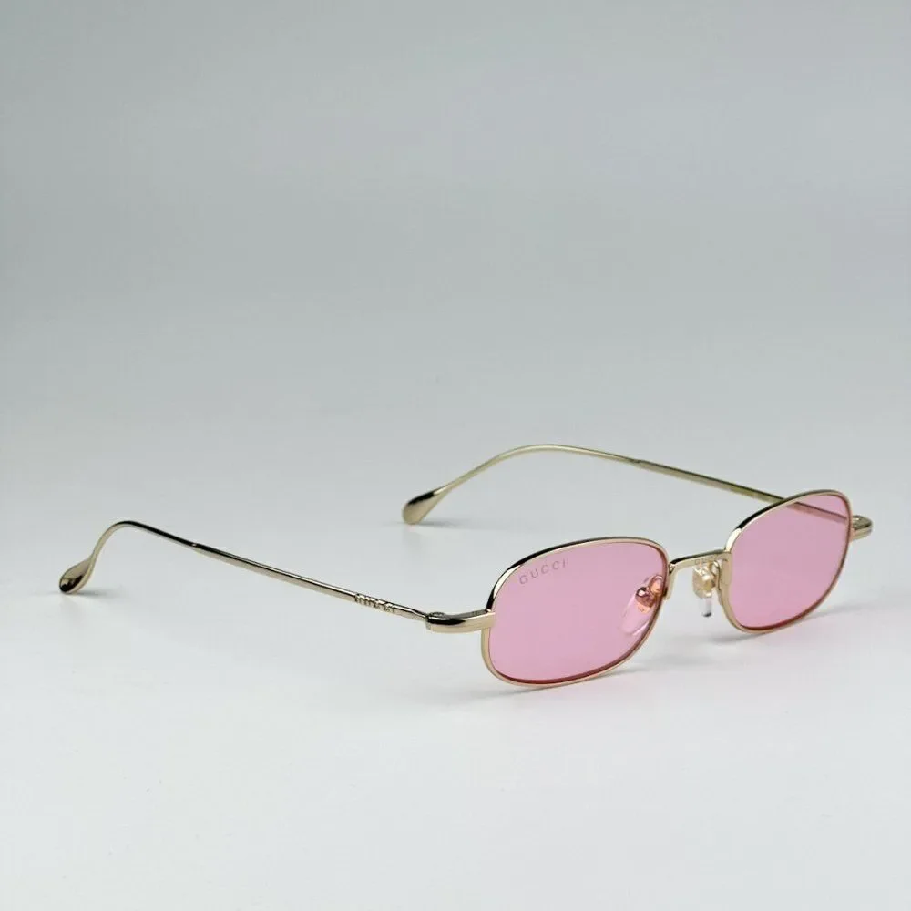NEW Gucci GG1648S 005 Gold Pink Unisex Rectangle Sunglasses GG 1648S